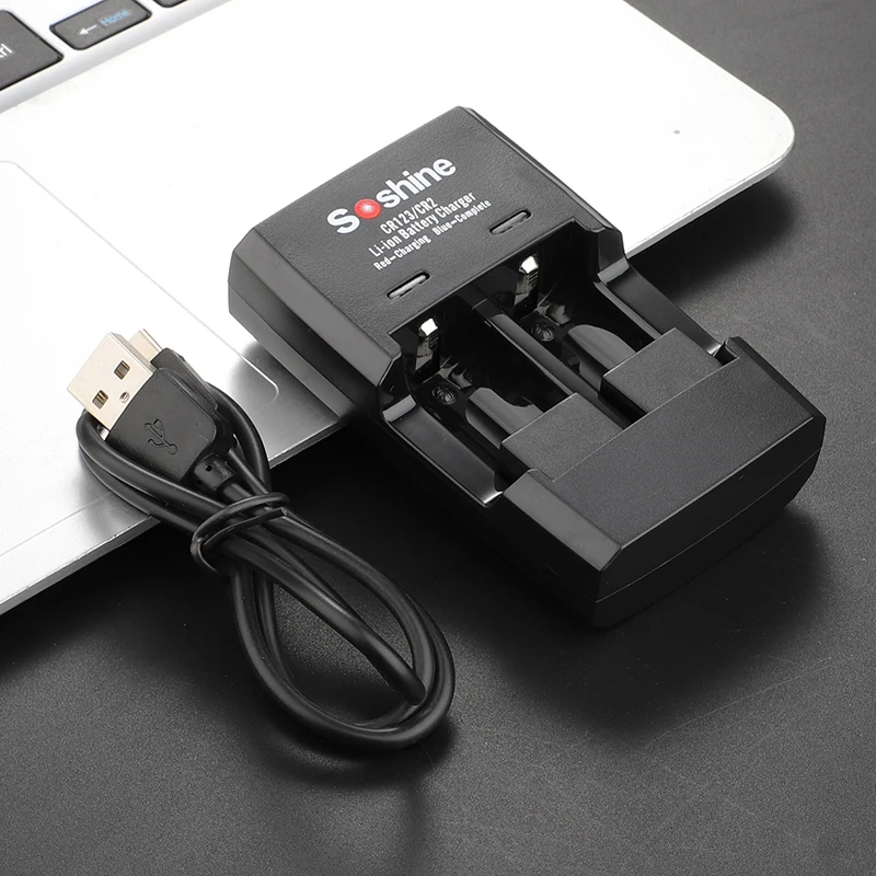 Умное быстрое зарядное устройство Soshine для Li-ion батарей RCR123 RCR2 CR2 16340 17335 с