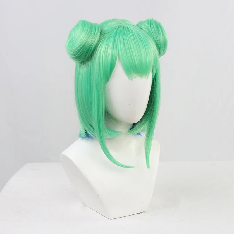 

VTuber Uruha Rushia Wig Shoes Buns Hololive Fantasy Necromancer Cosplay Short Straight Hair Buns Synthetic Hair Role Play