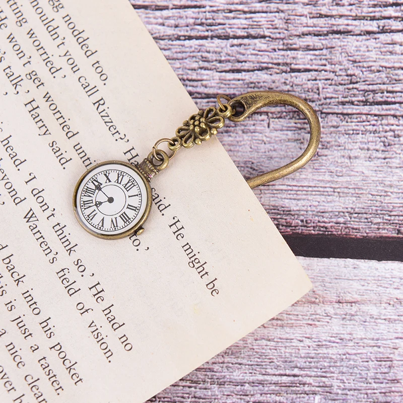 

Hot Sale 122mm Funny Clock Metal Bookmarks Vintage Retro Tower Book Marker Paper Clips For Kids Gift Stationery Student Gift