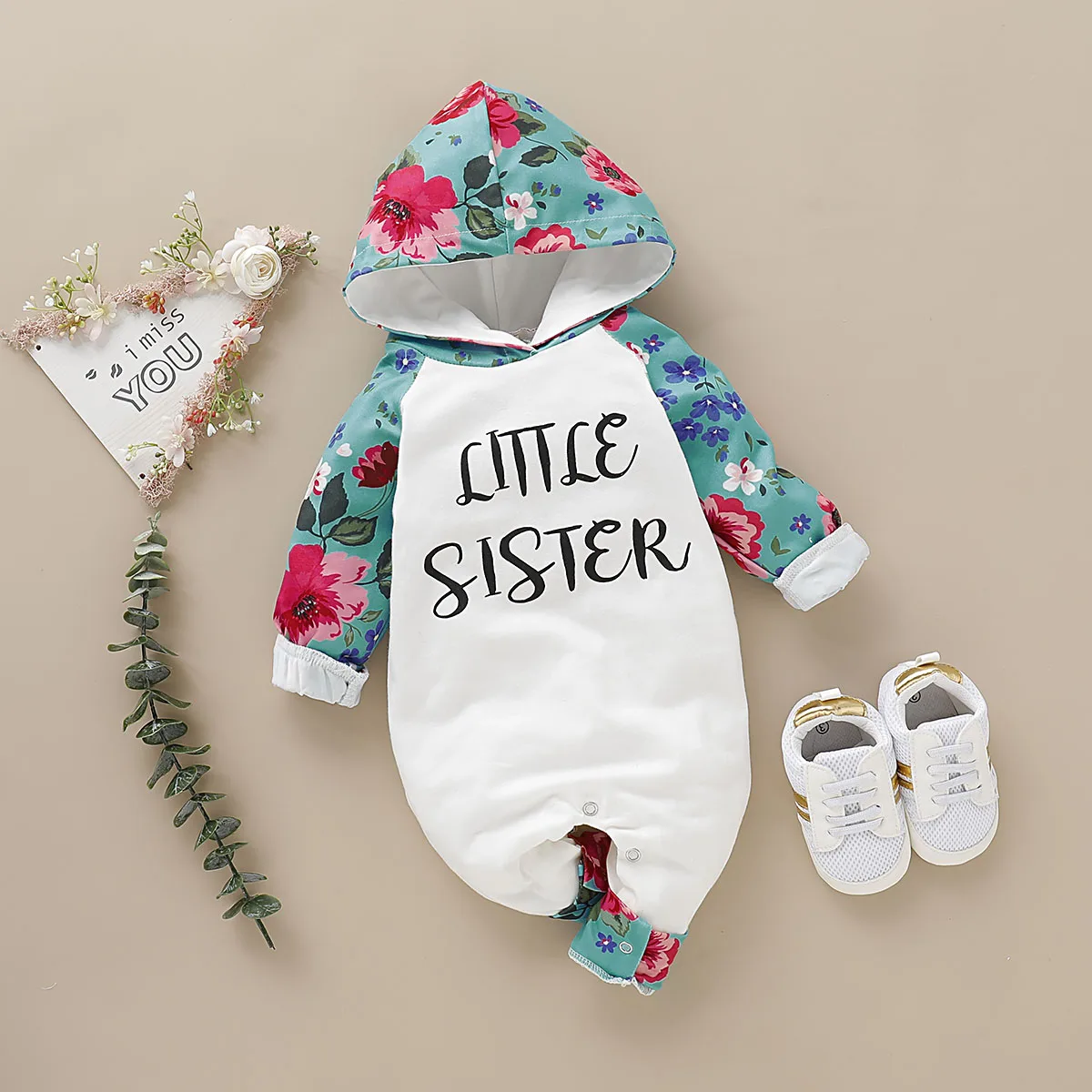 New Cute Baby Romper Toddler Girl Long Sleeve letter print Floral Bodysuit Jumpsuit baby girl clothes 0-24M |