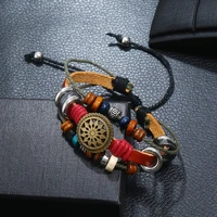 ajc new mens bracelet retro personality cowhide bracelet fashion jewelry gifts beaded leather bracelet