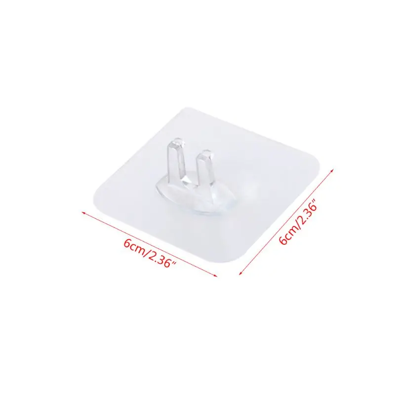 

5x Toothbrush Holder Transparent Hook Plug Hygienic Stand Shaving Rack Razor Sticky Adhesive Storage Bathroom