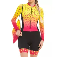 long sleeve speedsuit cycling skinsuit trisuit summer custom tricota triathlon roupa camisa ciclismo feminino