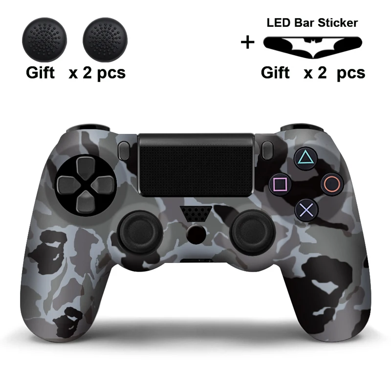 Camo Gray Мягкий силиконовый резиновый кожаный чехол, гелевый защитный чехол для Playstation 4 для PS4 контроллера, камуфляжный стиль - Цвет: Camo Gray