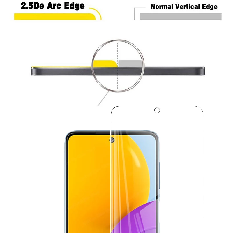 6 in 1 tempered glass for samsung galaxy m52 5g screen protector full cover camera lens film svmsung m52 m526 m 52 safety glass free global shipping