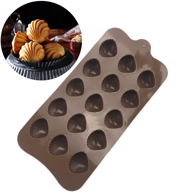 15 полости в форме морской раковины силиконовые формы для тортов выпечки печенья