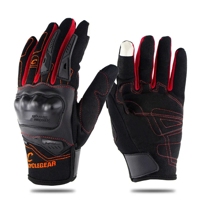 

Motorcycle Riding Gloves Anti-slip Anti-fall Racing Gloves Equipped With touch Screen Gloves Full Finger