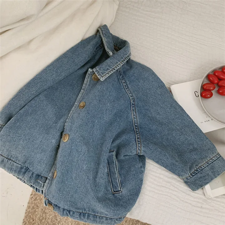 Весенне-осенние модные джинсовые куртки в Корейском стиле для мальчиков и