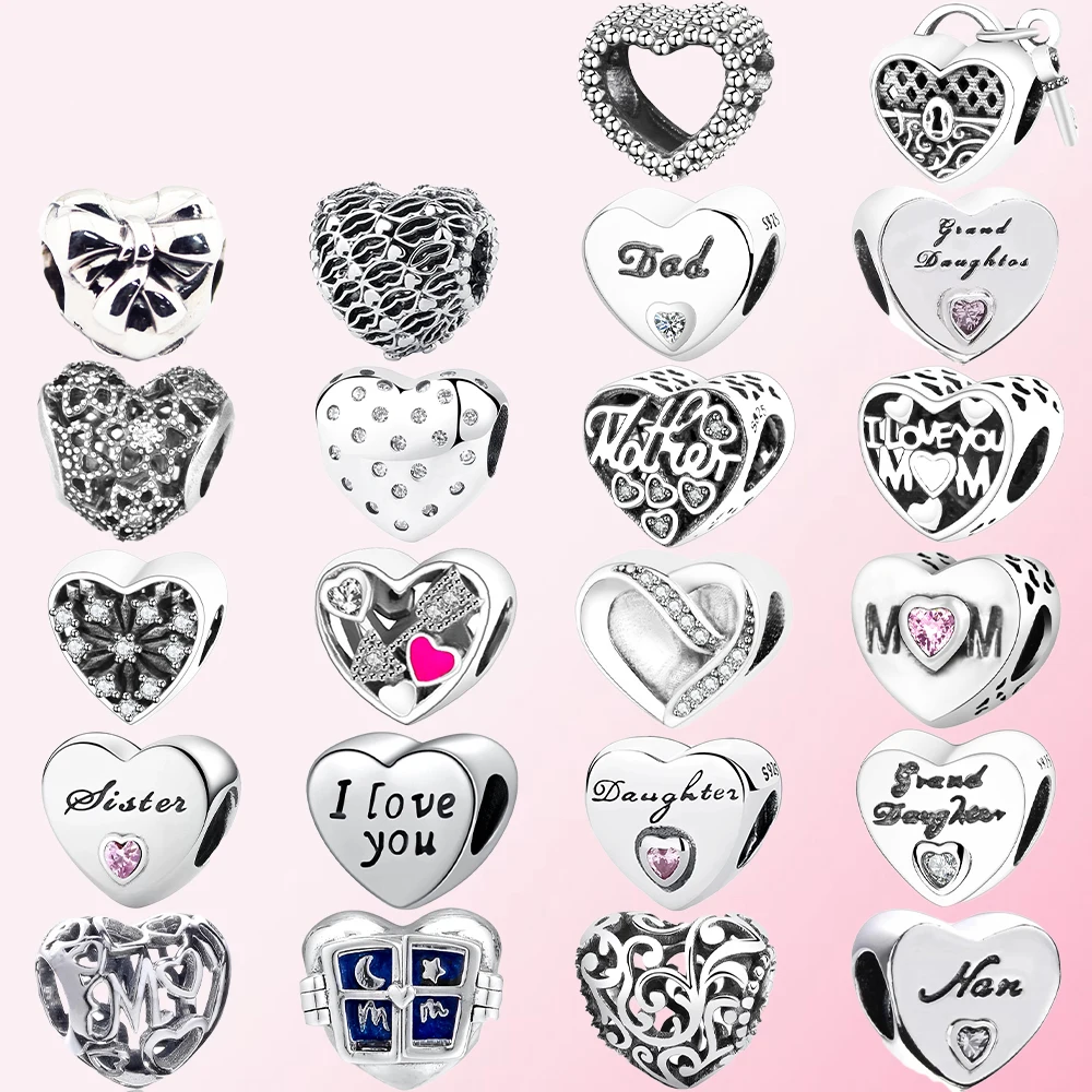 2019 100% 925 пробы серебряные классические DAUGHTER'S любовь забастовка Любовь Эмаль CZ