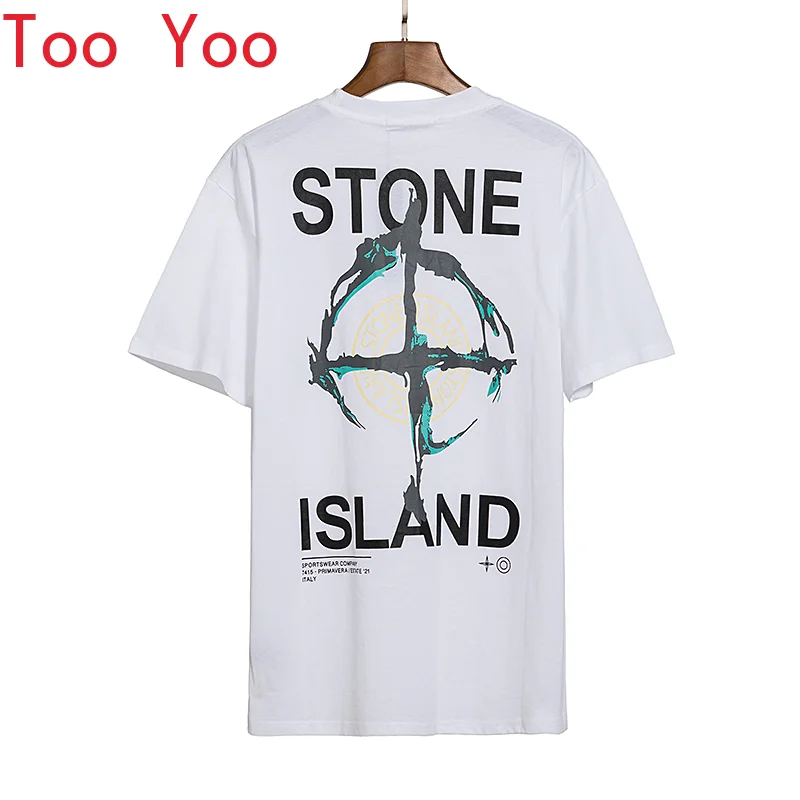 

2021 island base of a fashion print T-shirt stone shirts men women clothing graphic t shirts harajuku