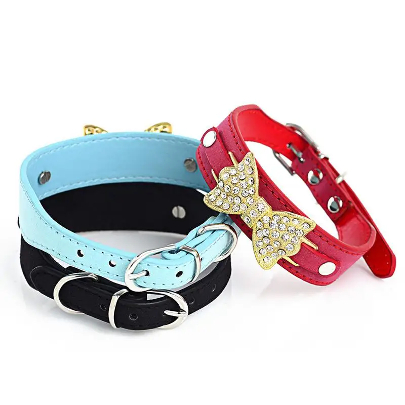 HiMISS Стразы Диаманте бабочка галстук-бабочка для животных воротник с