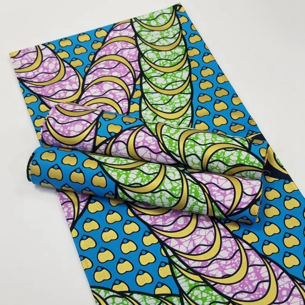 

New African Golden Wax Fabric Fashion 2020 High Quality 100% Cotton African Print Fabric Tissue Wax