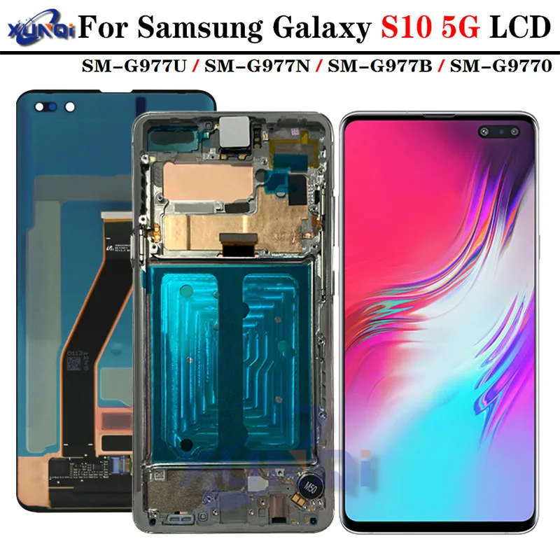 Новый оригинальный динамический AMOLED S10 5g ЖК дисплей для SAMSUNG Galaxy G977B G977U G977N