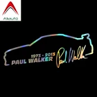 Модная Автомобильная наклейка Aliauto Пол Уокер Форсаж Декор Водонепроницаемая Виниловая наклейка для Chevrolet Audi A3 Toyota JDM,13 см * 5 см