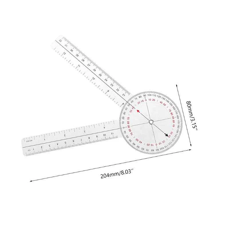 

13inch 33cm Goniometer Joint Ruler Calibrated Orthopedics Spinal Finger Angle Ruler Protractor Гониометр