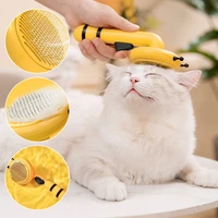 bees self cleaning slicker brush for dog and cat removes undercoat tangled hair massages particle pet comb improves circulation