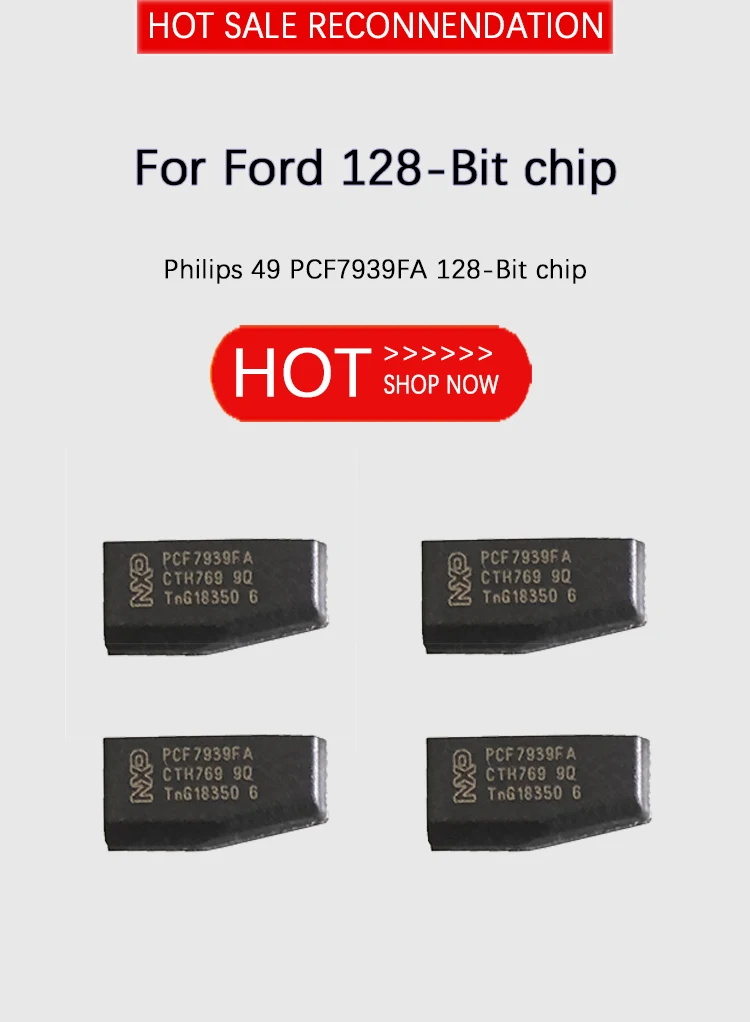 

AC08011 Original Ford Ecosport Expedition Explorer And Lincoln MKX MKZ Navigator 128-Bit Chip PCF7939FA HT Pro Use