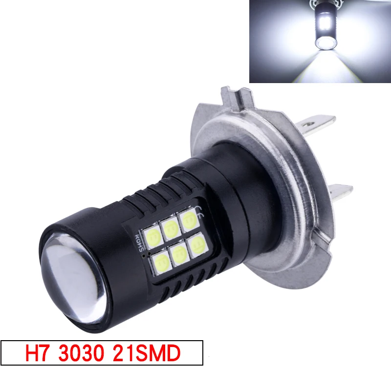 2 шт. H7 3030 светодиодный противотуманный фонарь автомобильные ходовые огни 21SMD