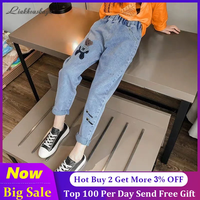 2021 новые высококачественные джинсы для девочек весенние детская одежда детские