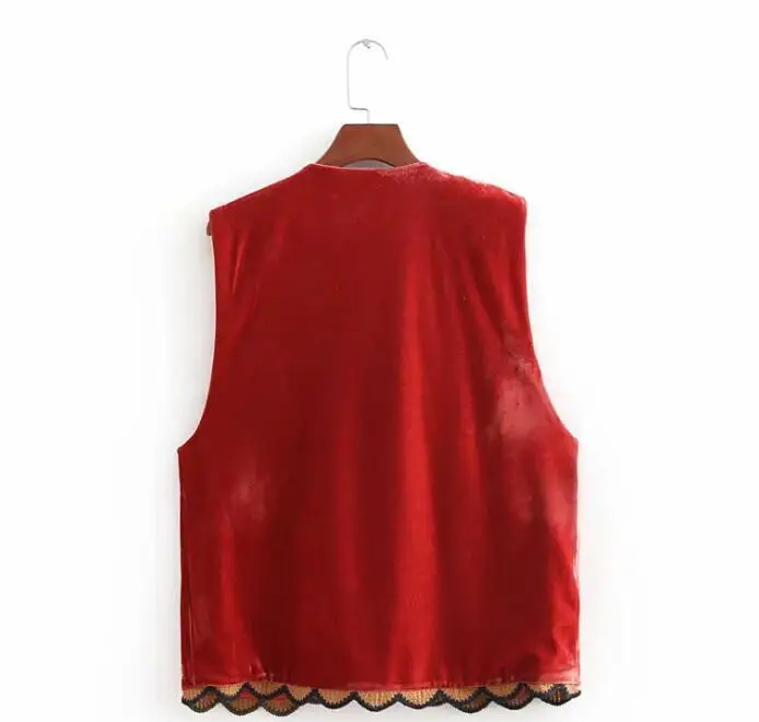 

Autumn And Winter New Design Women Bohemian Velvet Vest Flower Embroidered Waistcoat Retro Vintage Boho Chalecos Para Mujer