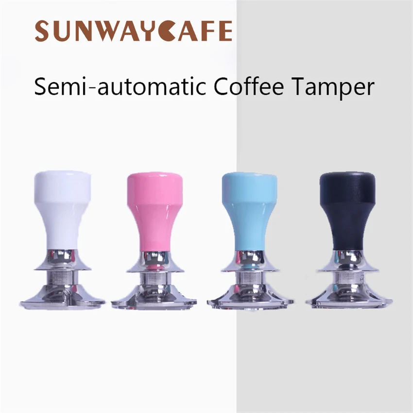 Регулируемый 58 5 мм кофе Темпер из нержавеющей стали плоское прессованное