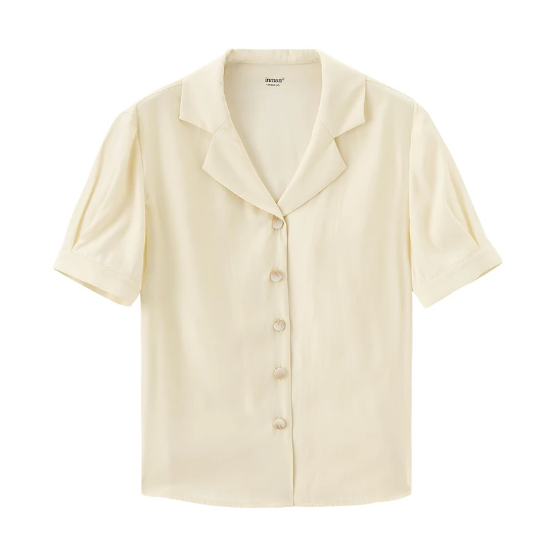 INMAN элегантная летняя блузка в офисном стиле с отложным воротником | Женская