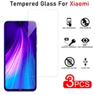 Защитное стекло для Xiaomi redmi Note 8 Pro, 8t, закаленное стекло, 3 шт.