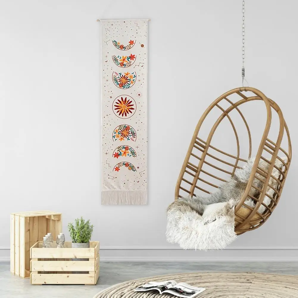 

Polyester Bohemian Flower Moon Phases Tapestry Wall Art Hanging Tapestries Perfect Gift Bedroom Decoration Add Color PerfectHome