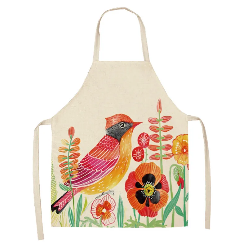 1 шт. кухонные фартуки с принтом птичек и веток для женщин аксессуары домашней
