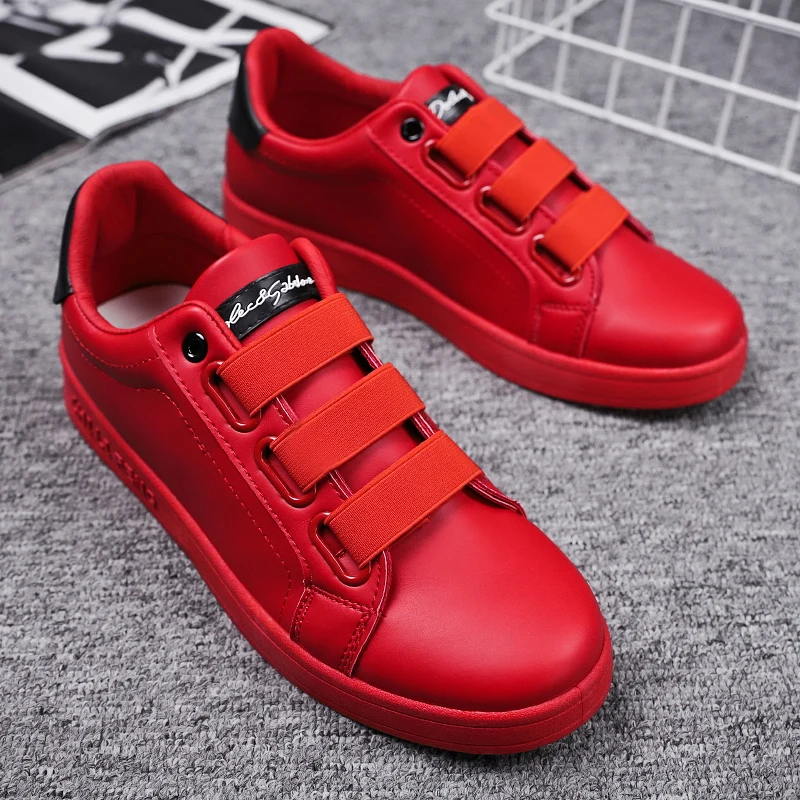 Мужские белые кроссовки на платформе повседневные плоской подошве для активного