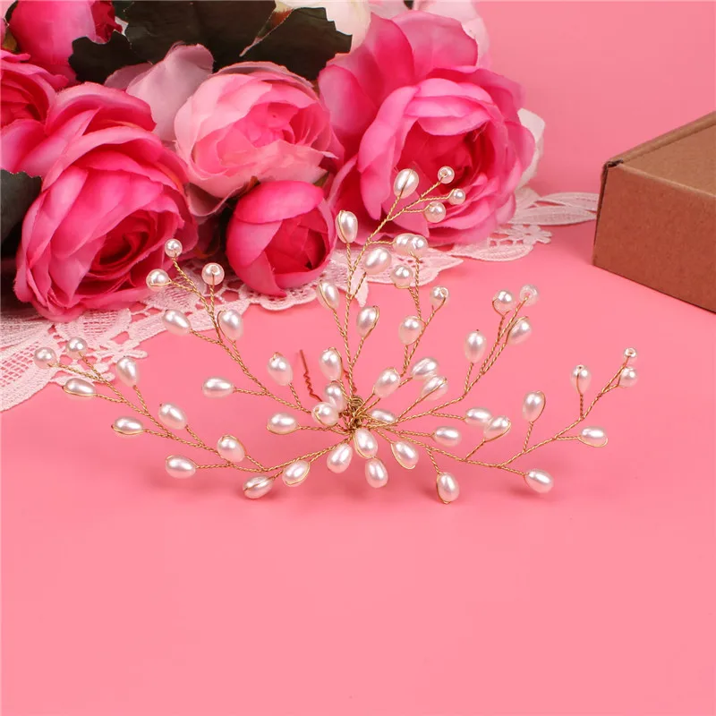 

Bridal Headdress Exquisite Bride Pearl Handmade Headdress Wedding Accessories