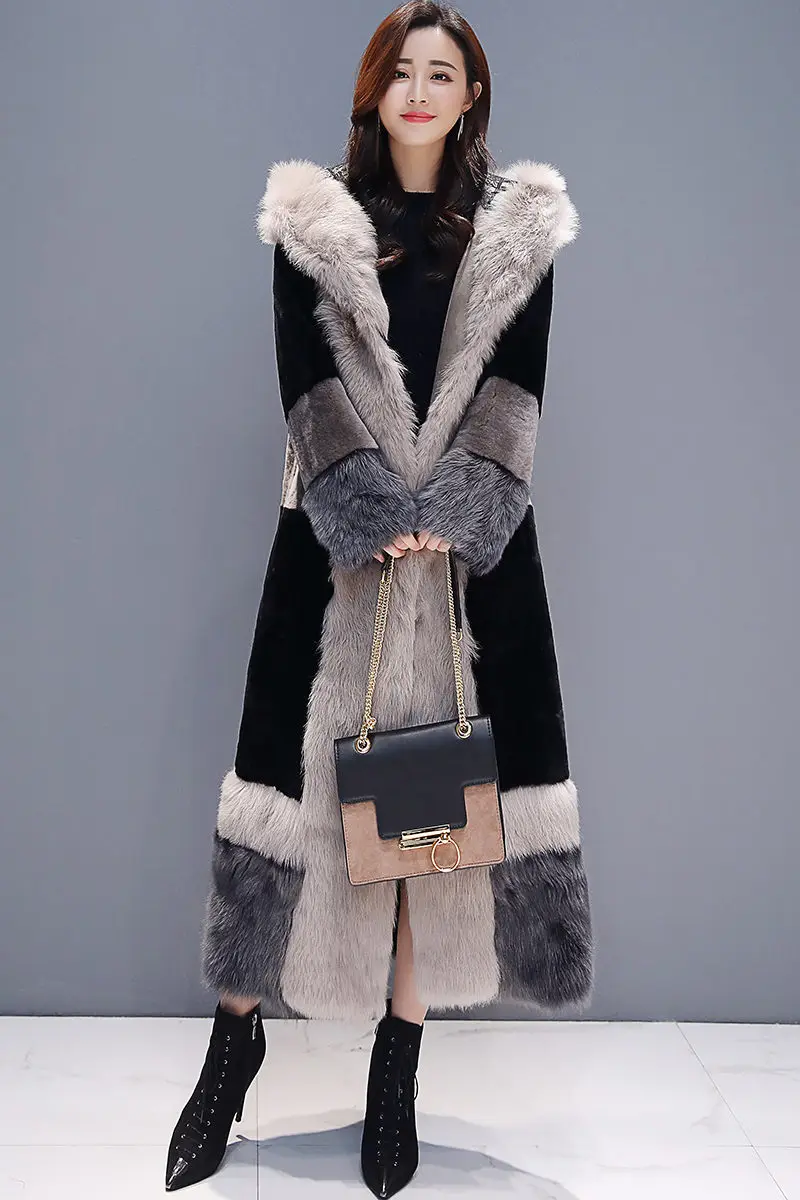 

Lamb Wool Coat Women's Mid-length Winter 2020 New Korean Overcoat Thick Plus Down Fur All-in-one Cotton Jacket Fur Coat y092