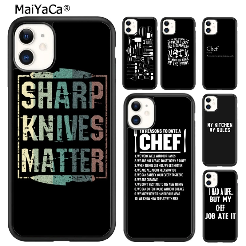 MaiYaCa шеф-повар Забавный и юмор чехол для телефона iPhone SE 6 6s 7 8 plus X XR XS 11 12 13 pro max Samsung