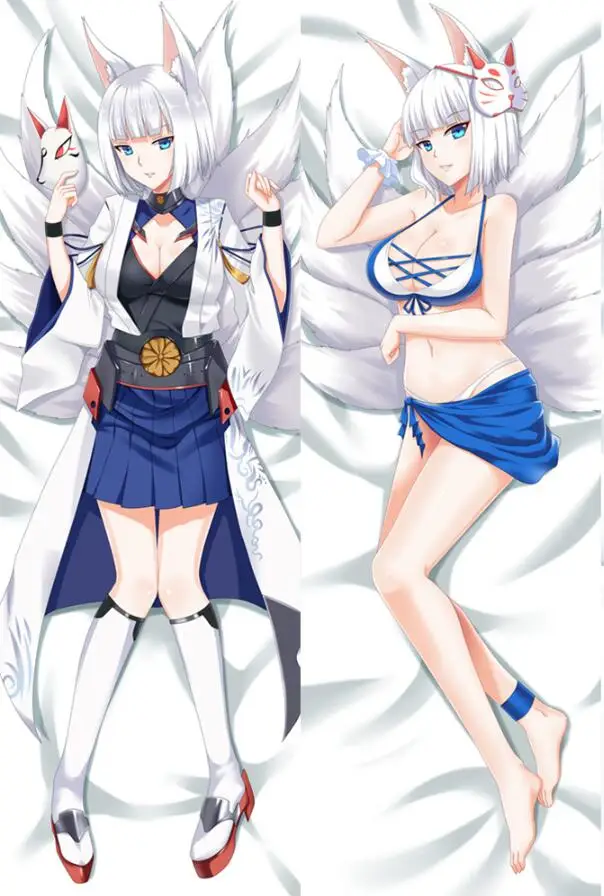 Original Azur Lane Characters animal ears girl Kaga &amp akagi azurlan pillow cover illustrious takao body Pillowcase | Дом и сад
