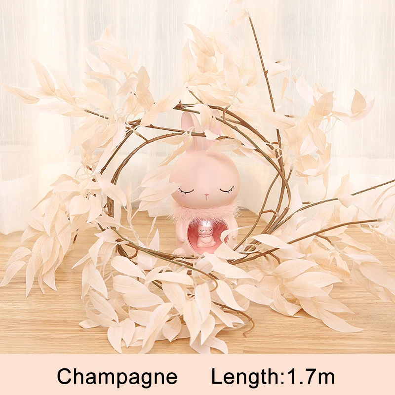 1 7 м 8 цветов искусственная зеленая ивовая гирлянда листья Виноградная лоза