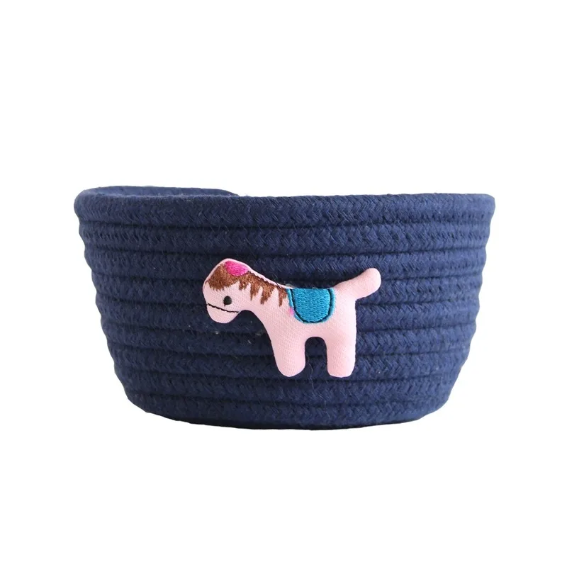 Товары для дома корзина хранения из хлопкового шнура плетения и отделки