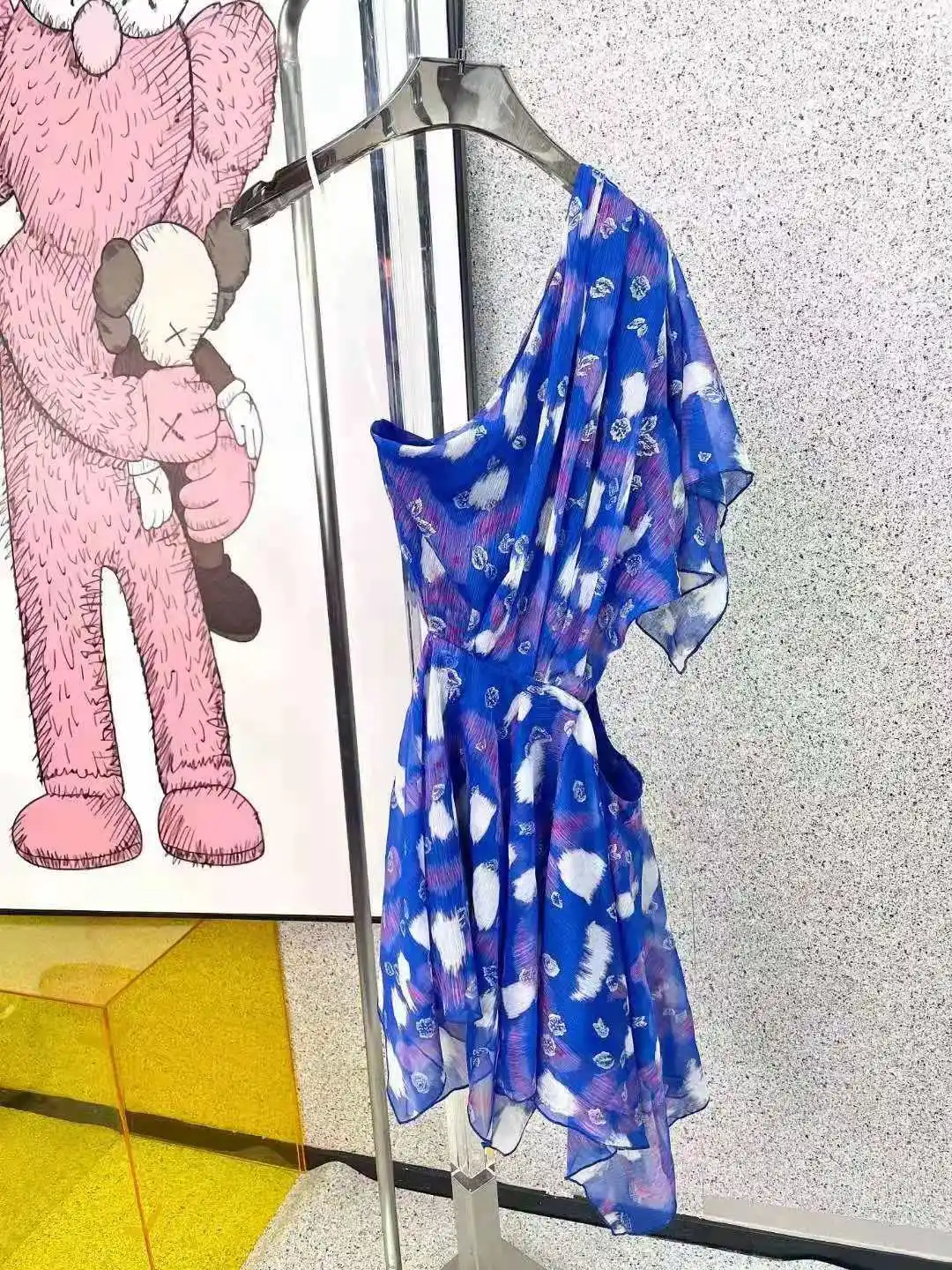 

2021 summer new style floral one-shoulder strapless sexy women lace beach mini gothic dress ladies dresses