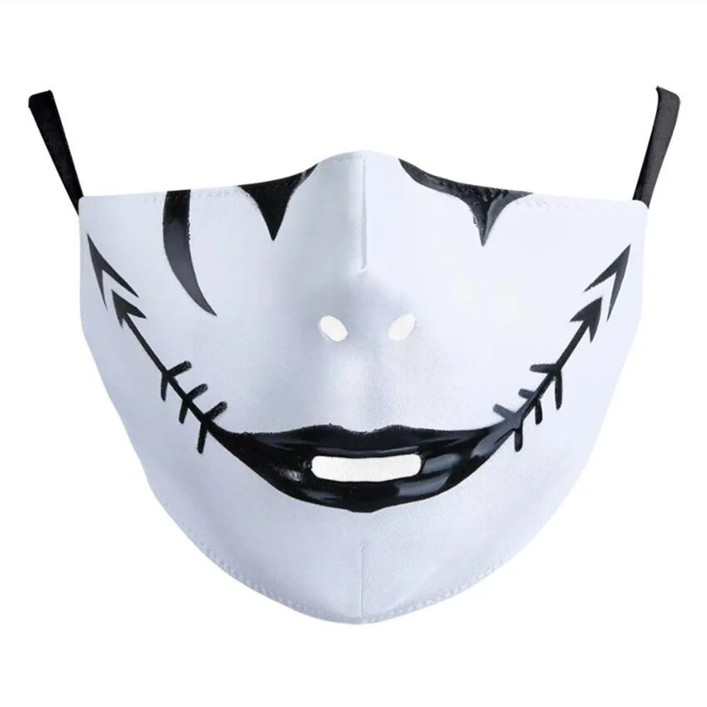 

Hot Funny Witch Mouth Cosplay Women's Men Unisex Masks Face-Protection Dustproof Cycling Spots Breathable Adult Party Mask