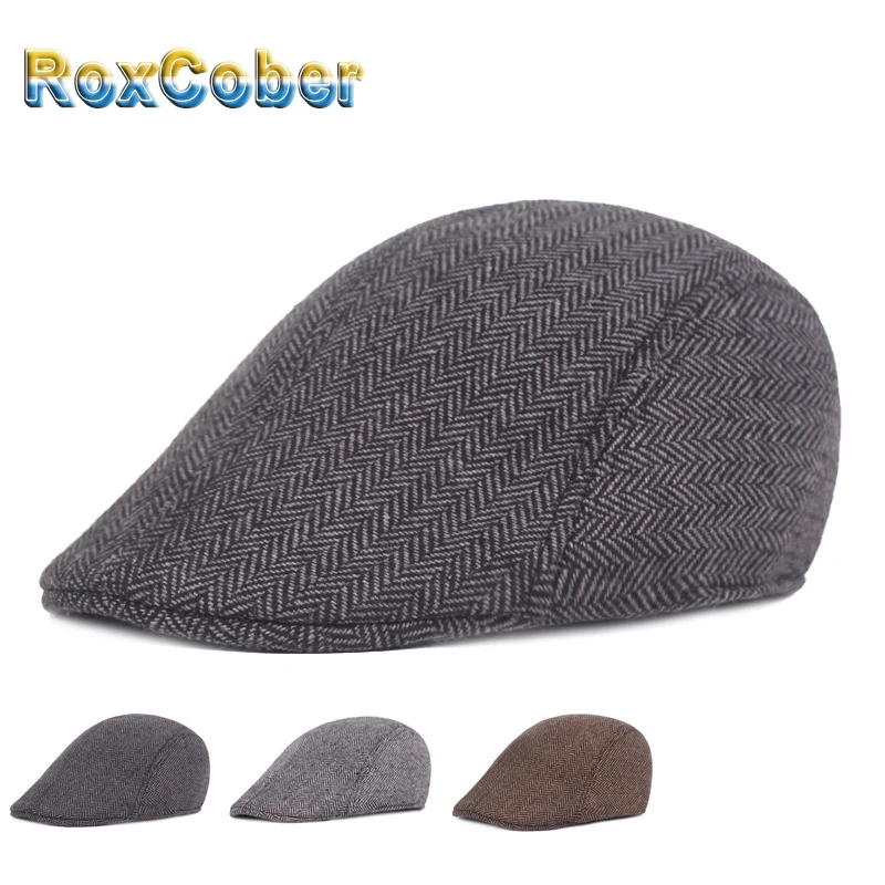 Простые Модные Винтажные осенне зимние шапки для мужчин и женщин