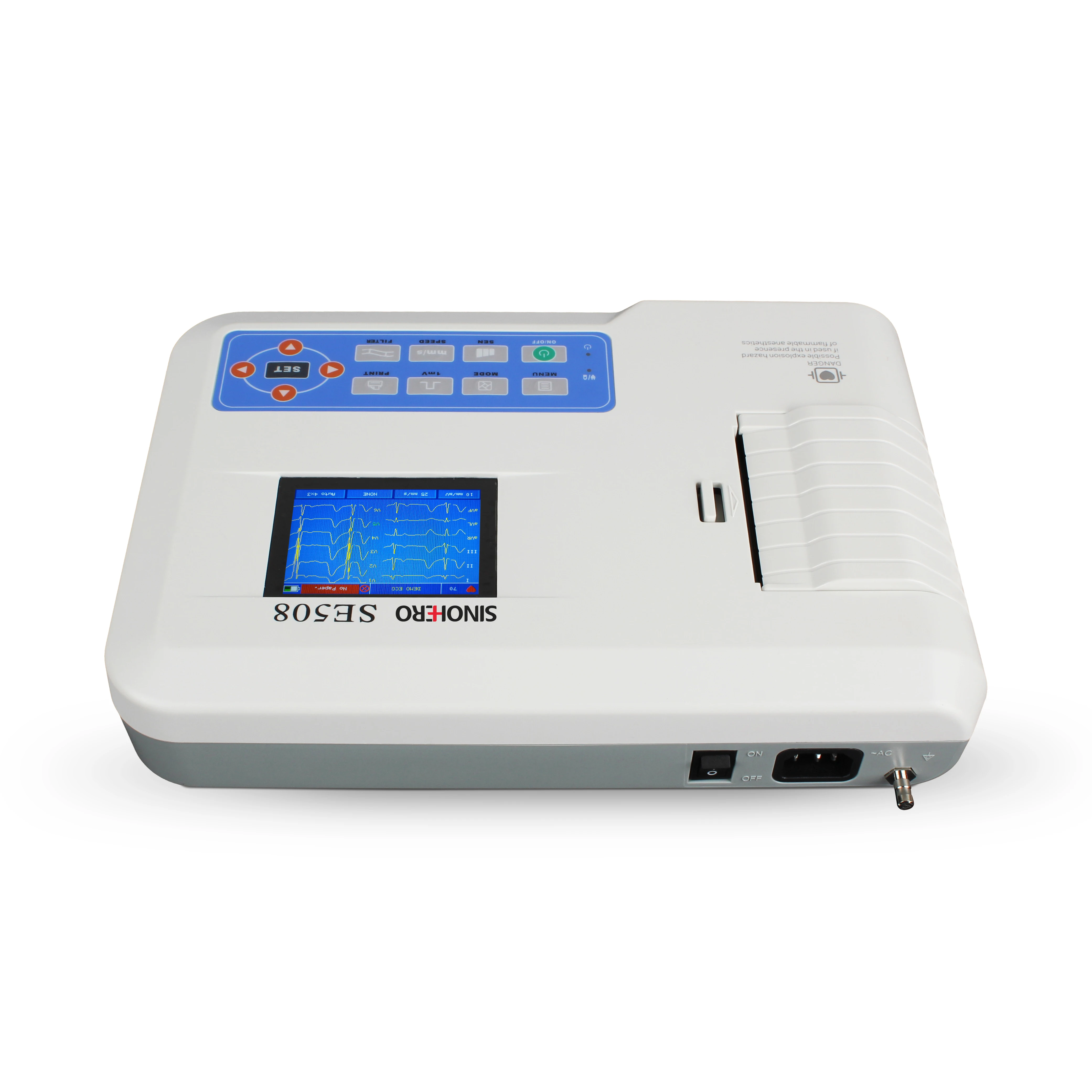 

SINOHERO SE508 ECG Machine Digital Elektrokardiograph 3 Channel 12 Lead USB EKG Waveform Monitor With Thermal Printing System