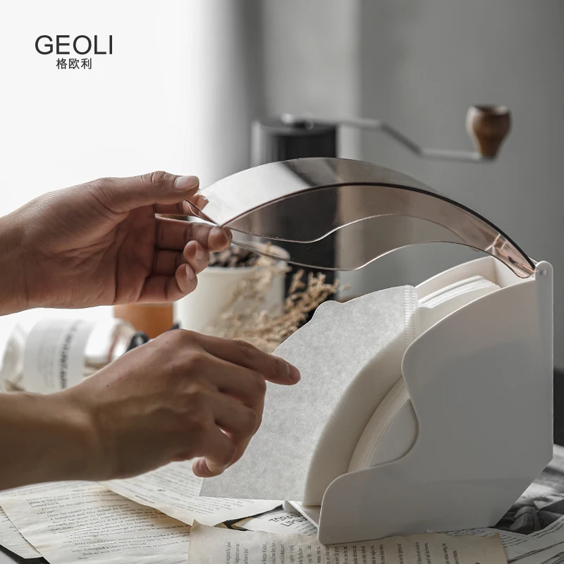 Коробка для фильтрации бумаги с крышкой пластиковая Пылезащитная стойка