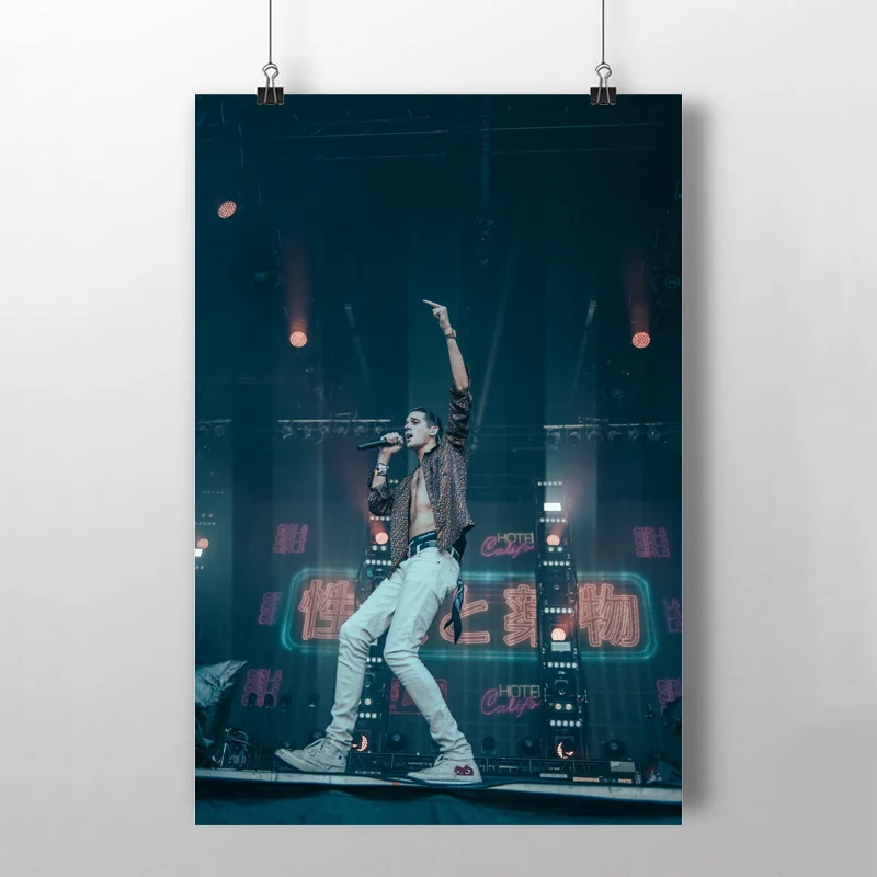 Картины с прокруткой из массива дерева G-Eazy Rap Singer картина для музыки концерта