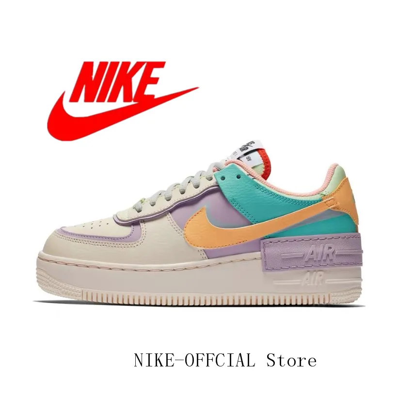 Nike Air Force 1 AF Для женщин амортизирующие кроссовки ярких цветов белый,  розовый и фиолетовый цвета, размеры 36-40 CI0919-101 - купить по выгодной  цене | AliExpress