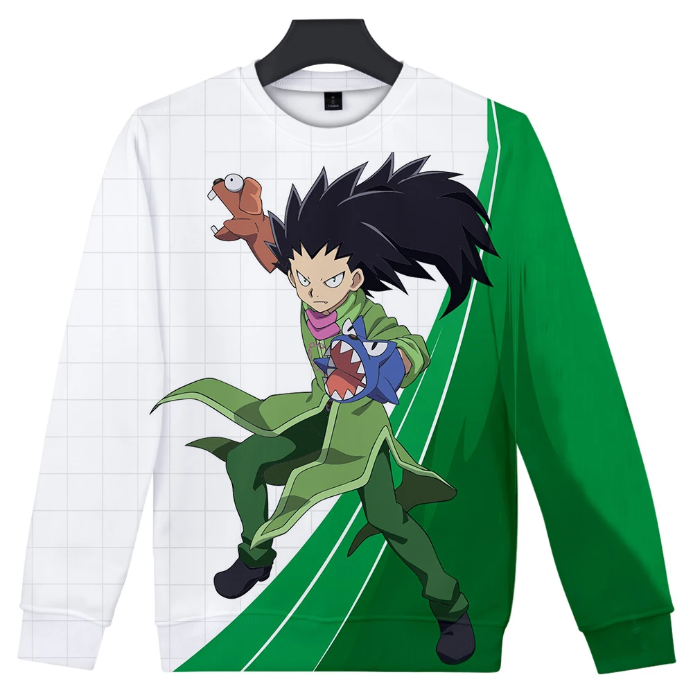 

Повседневные топы, 3D Детские толстовки с капюшоном Beyblade Burst Evolution Kpop, свитшот, рубашка, детская одежда, уличная одежда с 3D-принтом и круглым вы...