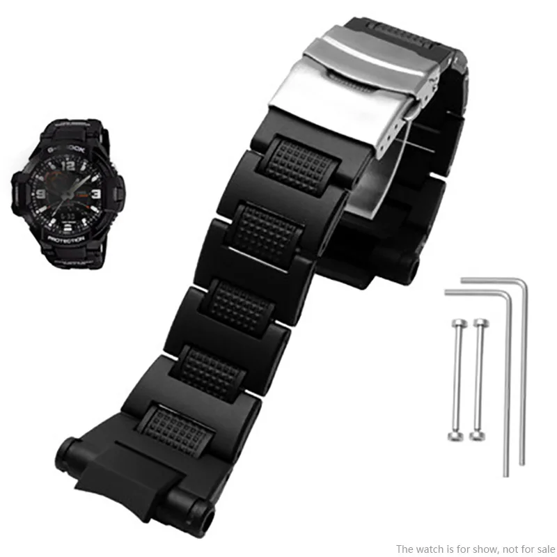 Plastic Watchband for Casio GW-A1100FC GW-A1000 GW-4000 GA-1000 Watch Strap High Quality Mens Sport Wristwatches Bracelet