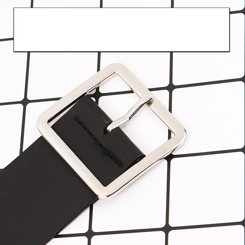 Мягкие ремни для женщин с квадратной пряжкой повседневные широкие из