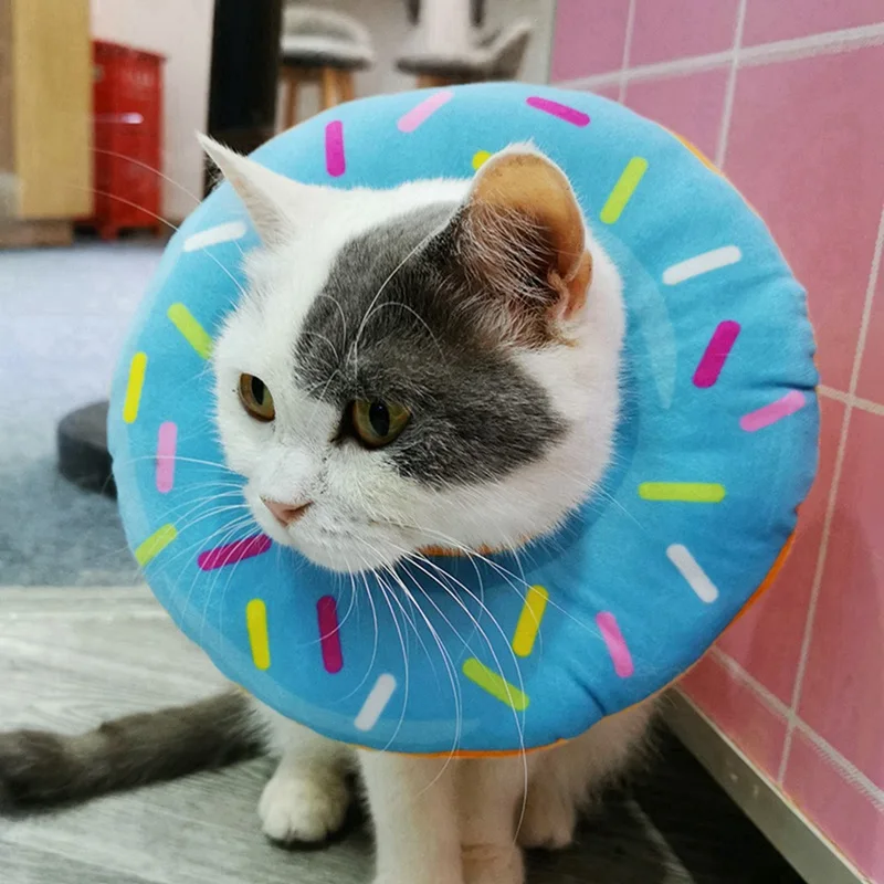 Регулируемый ошейник для домашних животных хлопковый конус E Collar с милым