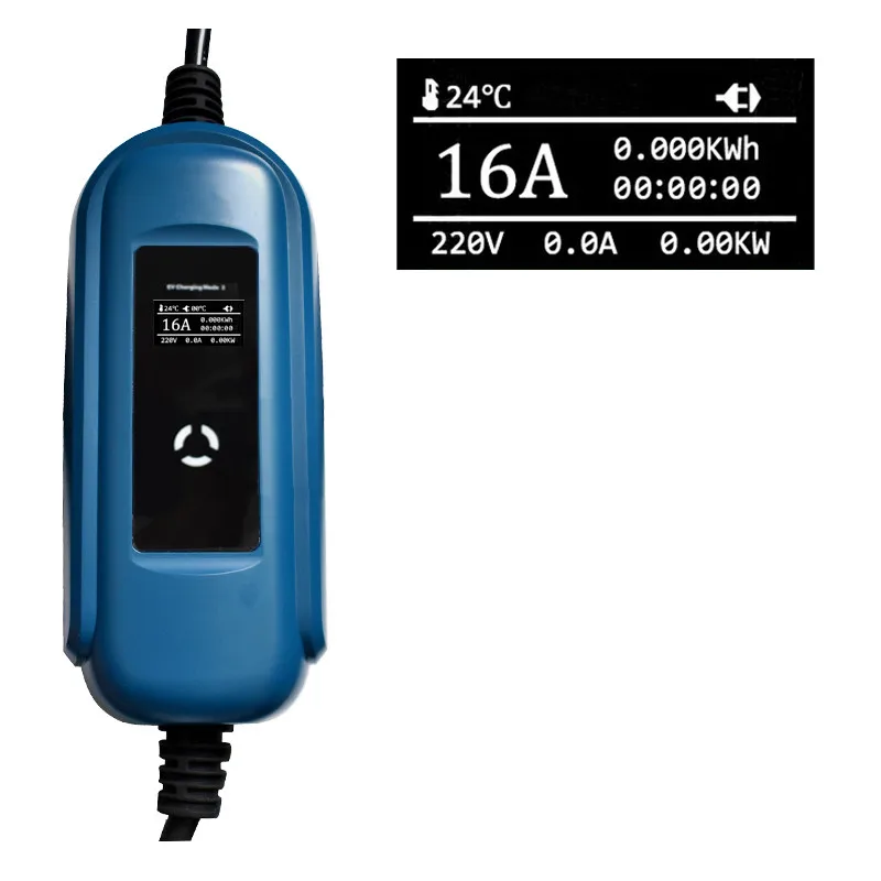 ZWET EVSE 62196 16 А Тип 2 зарядный кабель EU Schuko Разъем IEC62196 автомобильный портативный EV с