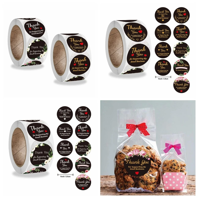 

Gift Sealing Stickers 50-500pcs Thank You Love Design Diary Scrapbooking Stickers Festival Birthday Party Gift Decorations Label