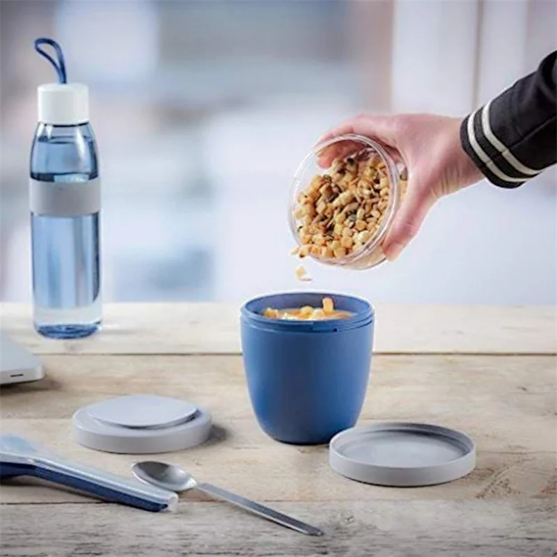 

Portable Wheat Straw Box Lunch Breakfast Drink Porridge Cup Breathable Sealed Soup Cup For Kids Office Creative Soup Cans